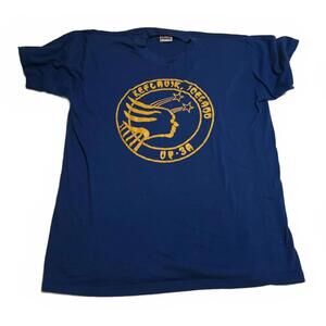 Vtg Keflavik Iceland UP-3A Graphic Signal Blue T-Shirt Men's Large